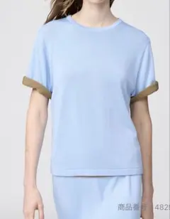【未使用】UNIQLO ボクシーニットT ウォッシャブル 61 BLUE Sのサムネイル