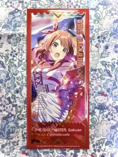 学園アイドルマスター アニメイトカフェ 箔押しチケット風カード 花海佑芽