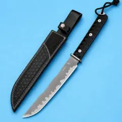 新品 天然砥石 本刃付け 極厚6mm フクロナガサ 頑丈な本革シース付 