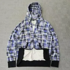 OLD UNIQLOチェックダブルジップパーカー 短丈 y2k