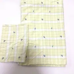 ウニコ　unico 黄色花柄刺繍掛け布団カバーピローセット