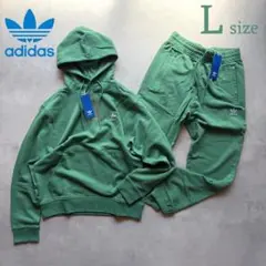 新品 Lサイズ アディダスオリジナルス 上下セットアップ パーカー パンツ 緑
