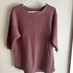 【いつこ様専用】UNIQLO ワッフル生地 7分袖 M ピンク