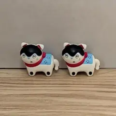 犬のキャラクター カプセルトイ 2個セット【困った狛犬】