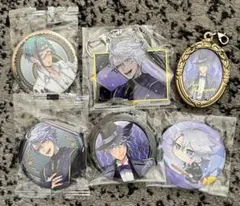 ツイステッドワンダーランド アズール フロイド 缶バッジ アクリルキーホルダー