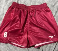 ミズノ（MIZUNO）ショートパンツ 赤 レッド 背番号8付き ゲーパン