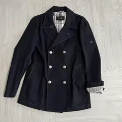 ✨極美品✨XLサイズ✨バーバリー ブラックレーベル　トレンチコート　ネイビー バーバリーブラックレーベル コットン×ウール トレンチコート L