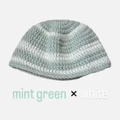 ハンドメイド ビーニー クラッシャーハット クロシェハット