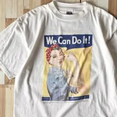 90s We Can Do It! ヴィンテージ アートプリントTシャツ XL