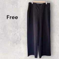 【ゆったり快適】ワイドパンツ ガウチョパンツ ブラック ウエストゴム 楽ちん