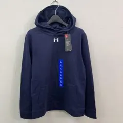 アンダーアーマー キッズ パーカー YLG ネイビー 裏起毛 スポーツ ⑧