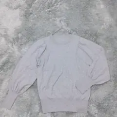 Vintage ヴィンテージ F ニットセーター ラメ 薄手 グレー