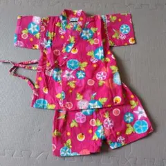 花柄ピンク甚平 90cm