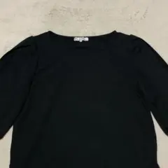 組曲 KUMIKYOKU 袖レース 長袖ブラウス ネイビー 6サイズ 3XL