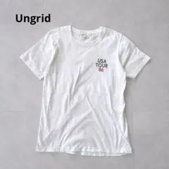 アングリッド ロゴ Tシャツ 半袖 白 フリーサイズ カジュアル シンプルのサムネイル