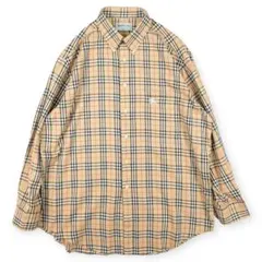 美品【90s】BURBERRYS BD コットン ノバチェック シャツ Lサイズ