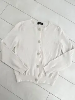 新品 JUSGLITTY ジャスグリッティー ツイーディークルーカーディガン JUSGLITTY（ジャスグリッティー）の「ツイーディークルーカーデ