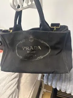 PRADA プラダ カナパ キャンバス ハンドバッグ トートバッグ ブラック
