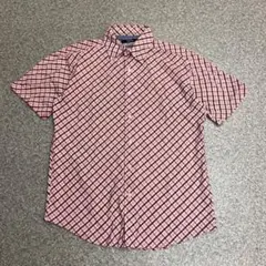 ① HILFIGER DENIM 半袖シャツ レッド系 バイアスチェックのサムネイル