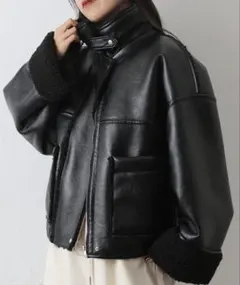 COLONY 2139フェイクレザームートンブルゾンレザージャケット