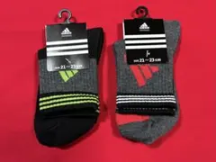 新品未使用　adidas キッズ靴下 21〜23 cm 2足セット