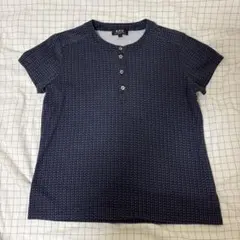 APC ヘンリーネック 半袖Tシャツ 柄 Mサイズのサムネイル