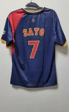 新品 WBC2026 7【佐藤輝明】 ビジター TシャツM 侍ジャパン 青のサムネイル