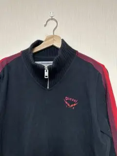 diesel ハーフジップ　トレーナー　赤　古着