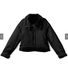 ショート丈ボアムートンジャケット ［k9058b］