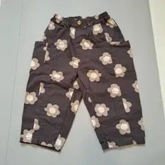 p.premier　総柄ツイルテーパードパンツ　90