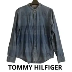 TOMMY HILFIGER デニムシャツ バンドカラー 長袖　S