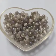 ♥50g 茶色6mm ガラスビーズ♥