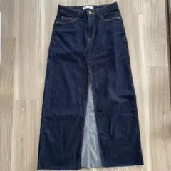 ZARA デニム ロングタイトスカート S