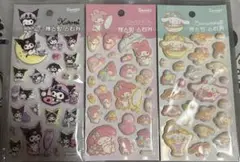 【韓国正規品】マシュマロシール　シナモロール　マイメロ　クロミ　3点セット
