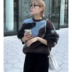 Ungrid シャギージャカードニット