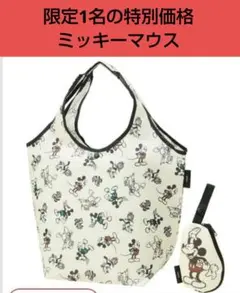 限定1名の特別価格 【即・匿名発送】ミッキーマウス エコバッグ 小物入れ付き