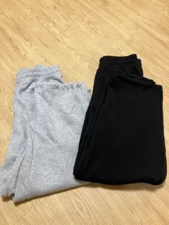 試着のみ 2set ユニクロC スウェットワイドパンツ 標準丈　M
