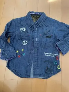 JUNK STORE 刺繍入りデニムシャツ（長袖）90 BREEZE