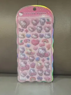 正規品　ハローキティ コットンパフィシール　立体シール