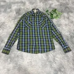 BACK NUMBER バックナンバー（M）長袖 シャツ チェック柄 こなれ感