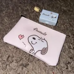 スヌーピー レザー調ポーチ＆印鑑ケースセット