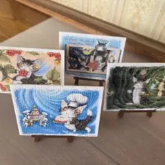 ＜組み立て済み＞ダヤン プチパリエ ミニパズル4種セット わちふぃーるどのサムネイル