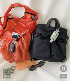 POIK nugu ヌグ ミニマルチポケットクロスバッグ ブラック　黒