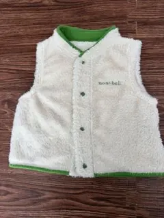 mont-bell 美品ベビーベスト 90サイズ ホワイト/グリーン