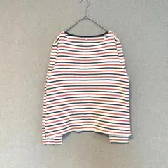 UNIQLO ユニクロ 長袖シャツ ロンT 【L】ボーダー 綿 コットン