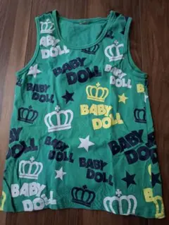 BABYDOLL タンクトップ グリーン　140サイズ　中古