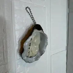 【キーホルダー　牡蠣　カキ】オイスター型アクリルキーホルダー