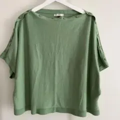 PROPORTION BODY DRESSING 半袖ニット グリーン