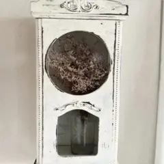 フレンチアンティークシャビー壁掛けシェルフ ワイド435 モール