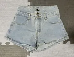 デニム ハイウエスト ショートパンツ 韓国 レディース ショートパンツ
